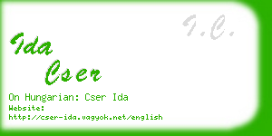 ida cser business card